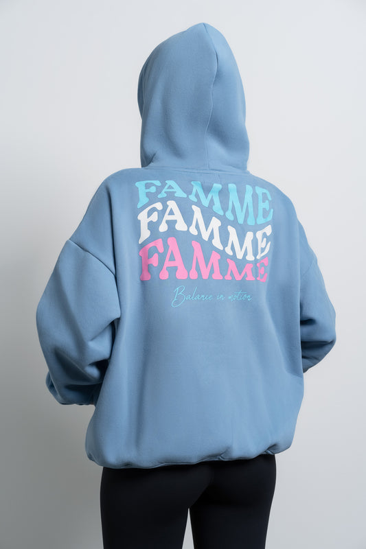 Blue Reality Hoodie - for dame - Famme - Hoodie
