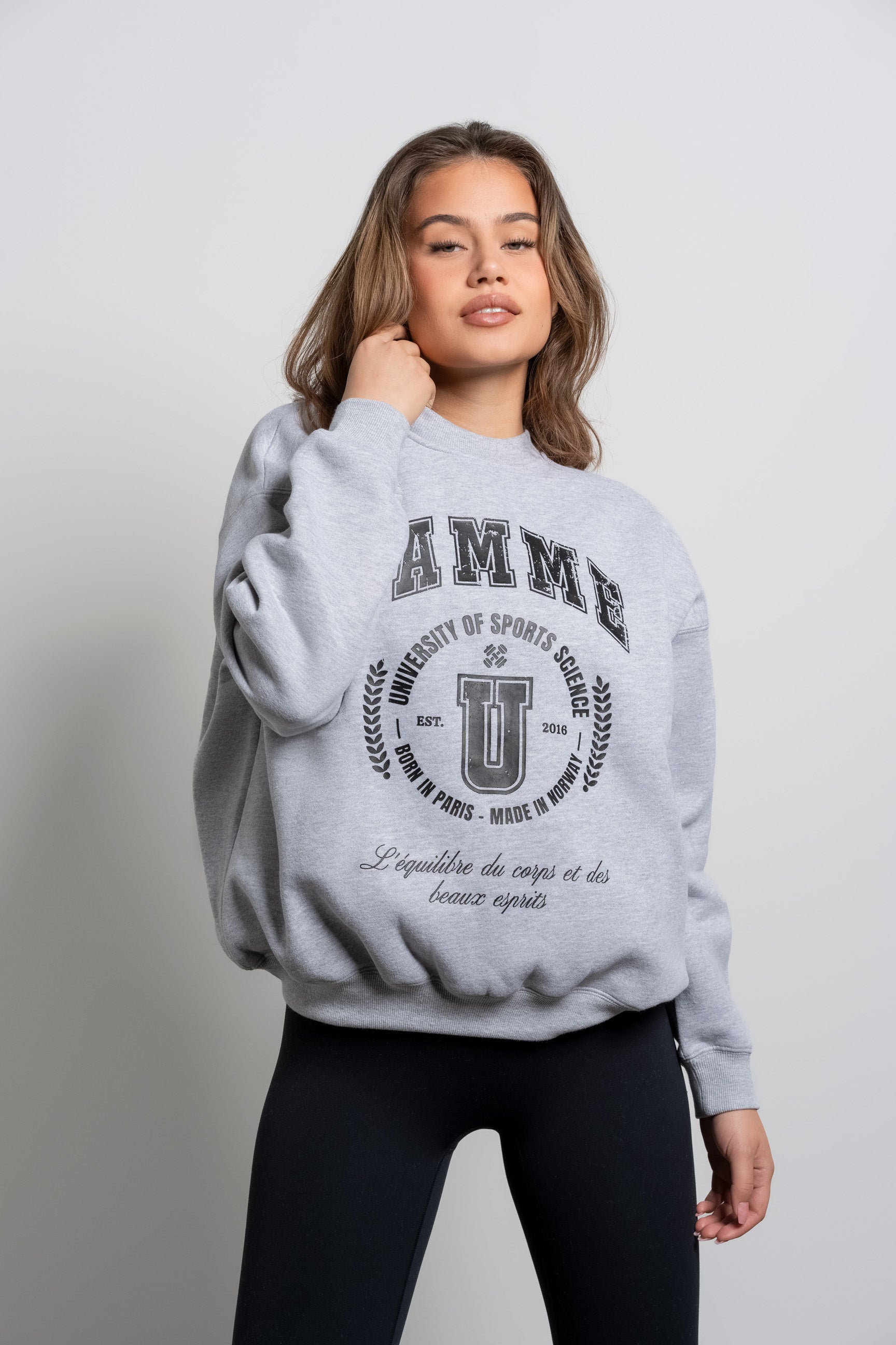 Grey University Sweatshirt - for dame - Famme - Sweatshirt