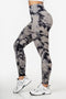 Gray Tie Dye Scrunch Leggings