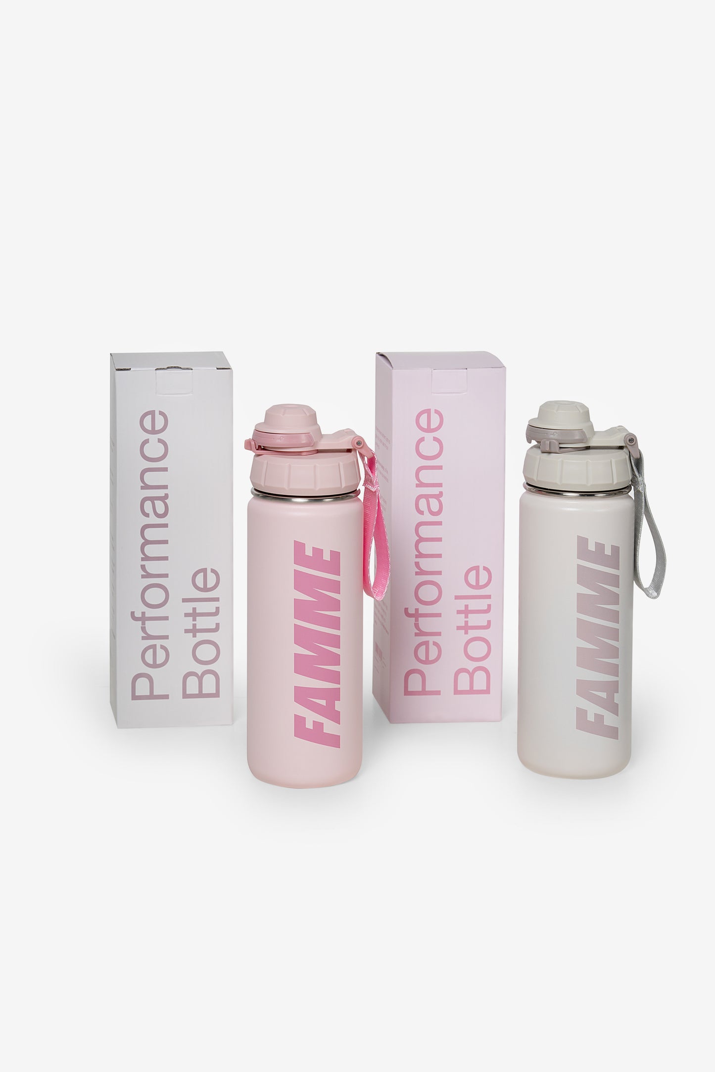 Beige Performance Water Bottle - for dame - Famme - Water Bottle