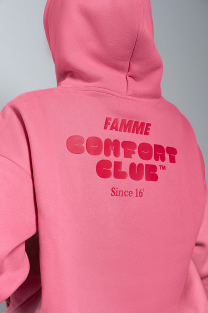 Pink Comfort Club Hoodie - for dame - Famme - Hoodie